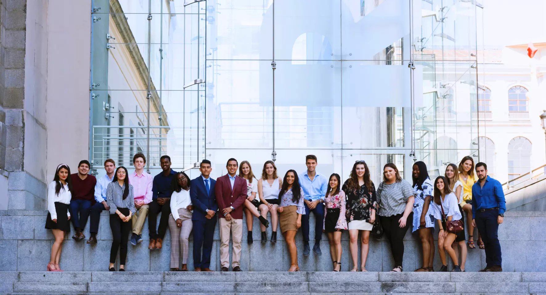 Group of interns on a marketing internship in Madrid, Spain