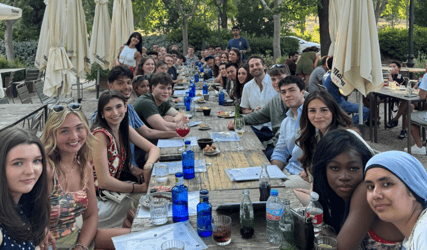 TIG interns socialising in Madrid during their internship abroad.