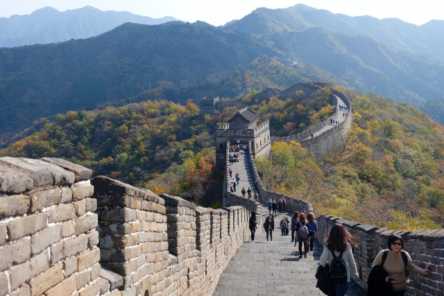 A sunny day on the Great Wall of China