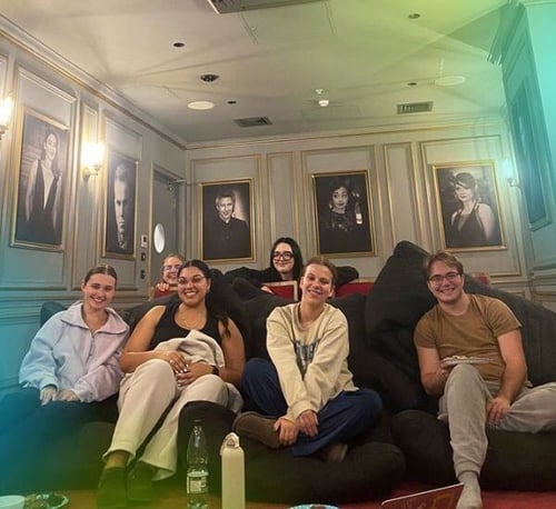 Enjoying a movie night in Dublin with The Intern Group.