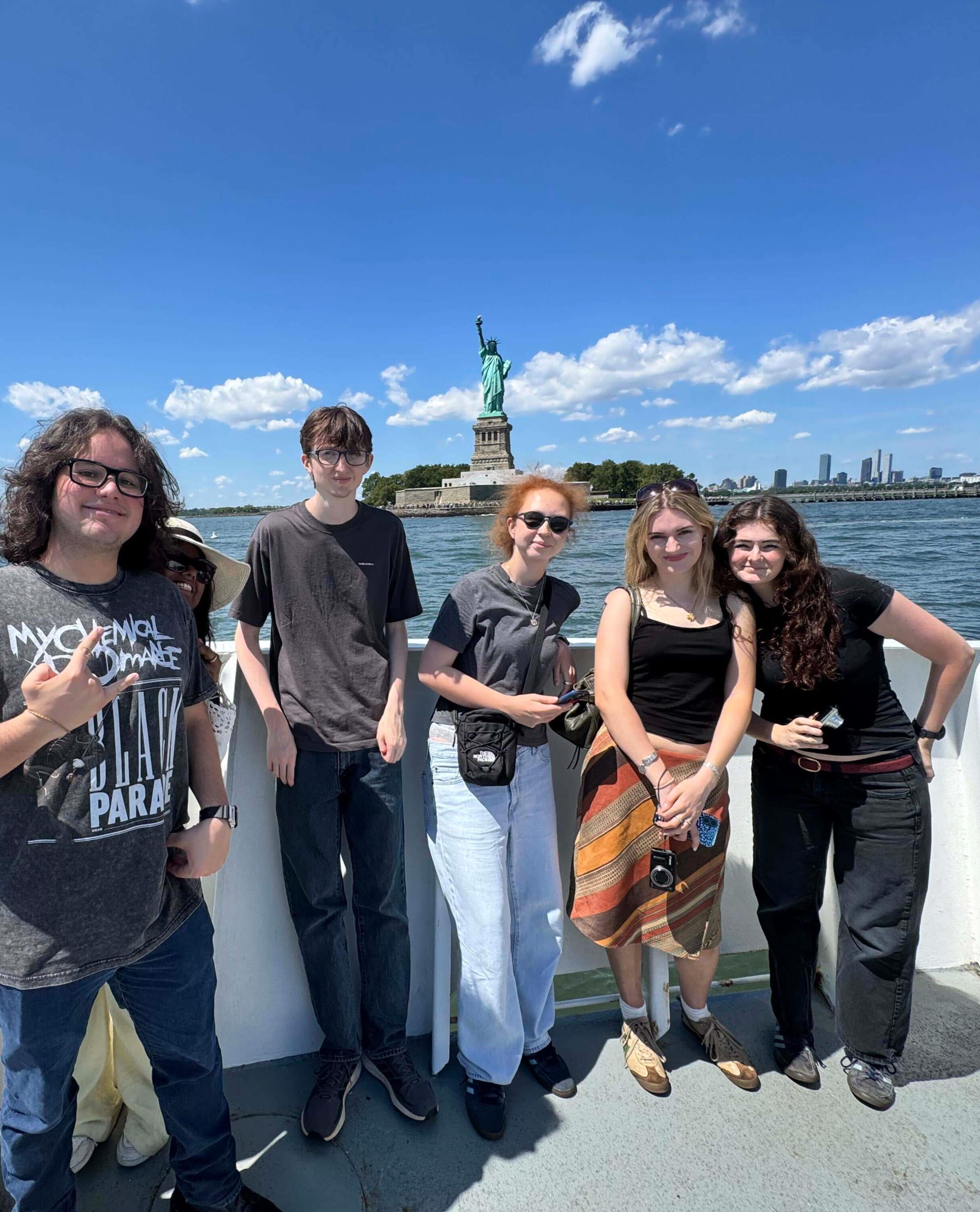 Observing the Statue of Liberty in New York