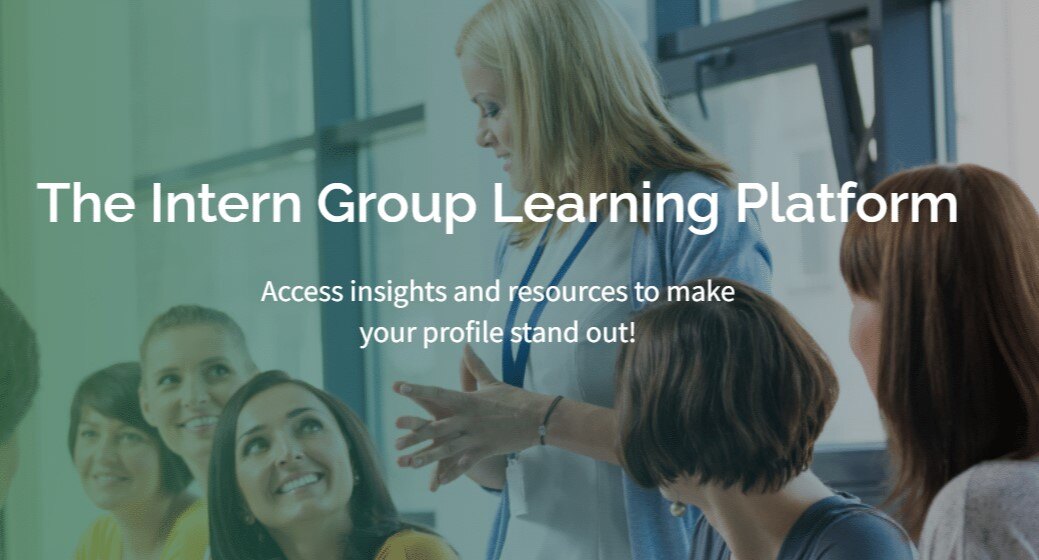 The Intern Group Learning Platform Banner