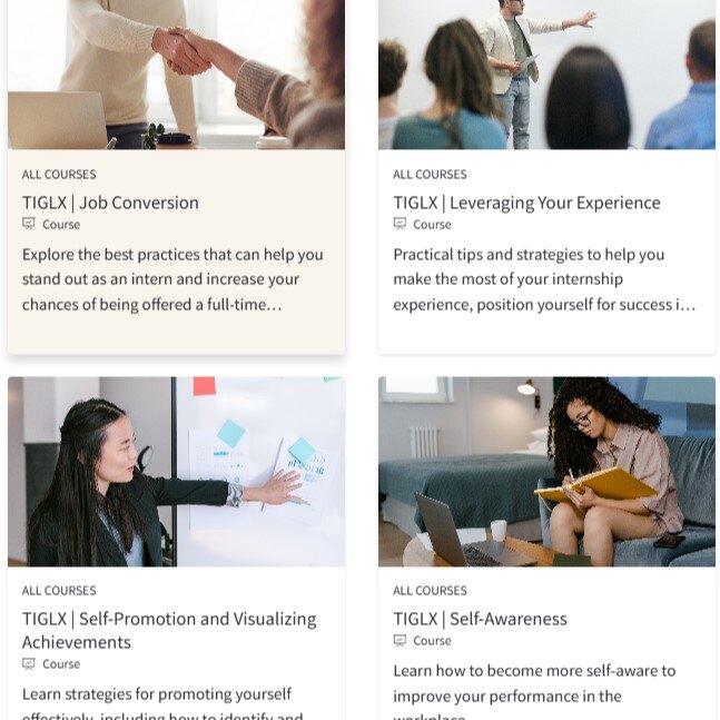 Four courses from The Intern Group learning platform