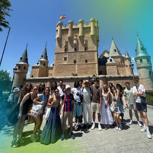 TIG interns exploring Madrid during their internship abroad.