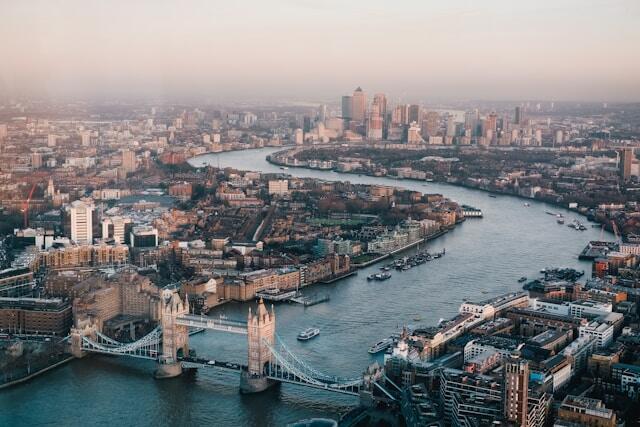 A view of London and the River Thames while sightseeing during an internship abroad.