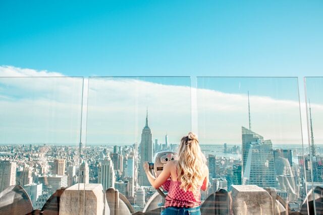 Being a tourist in New York during an internship abroad.