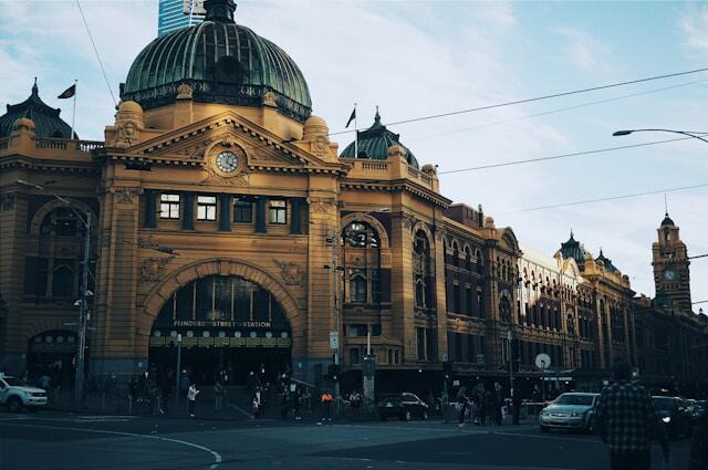 Railway station in Melbourne, Australia
