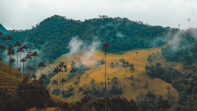 A view of the mountains in Colombia during an internship abroad.