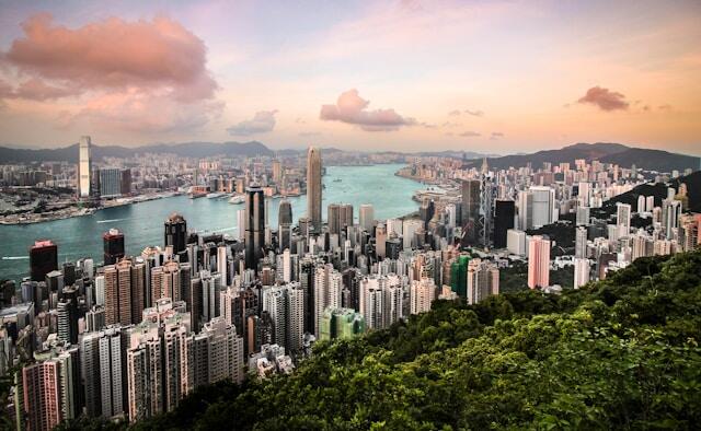 Hong Kong's skyline as seen from Victoria Peak.