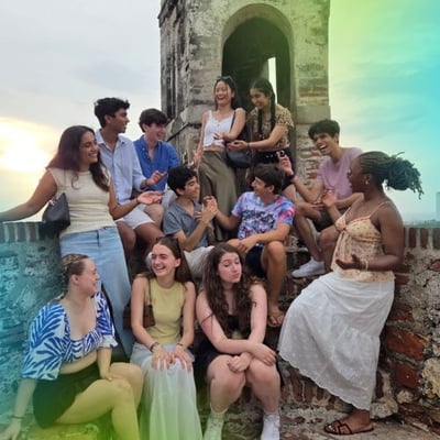 Interns getting to know one another in Colombia.