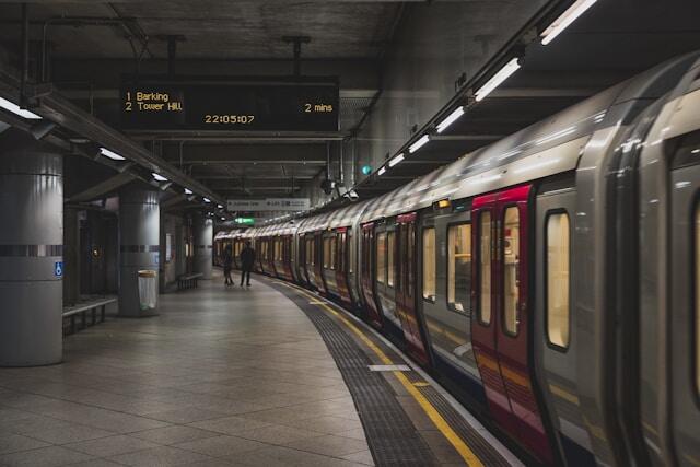 A train at the London Underground.