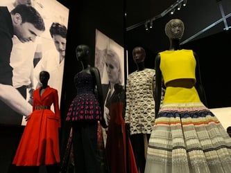 Setting up a fashion show during a fashion internship abroad.