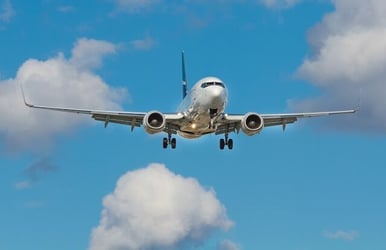 Taking a cheap flight to an international internship.
