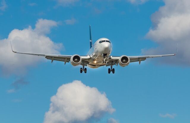 Taking a cheap flight to an international internship.