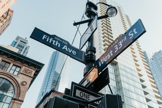A street sign in New York