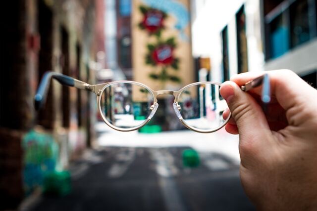 Using glasses for a visual impairment in Melbourne Australia during an internship abroad.