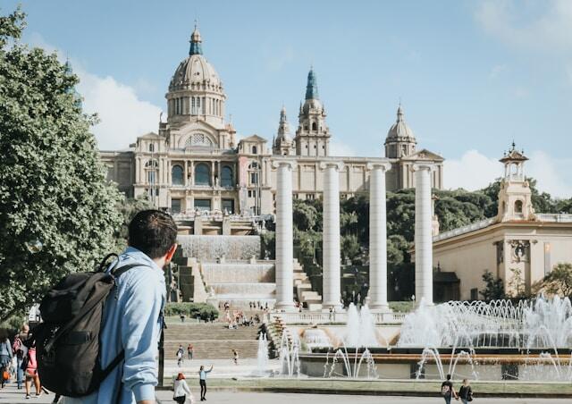 Sightseeing in Barcelona during an internship abroad.