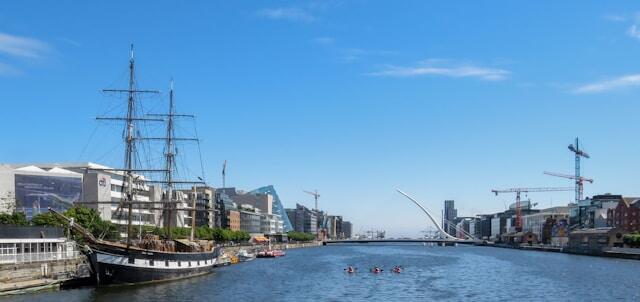 The River Liffey in Dublin, Ireland.