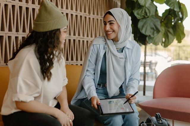 Interns working hard during an international internship.