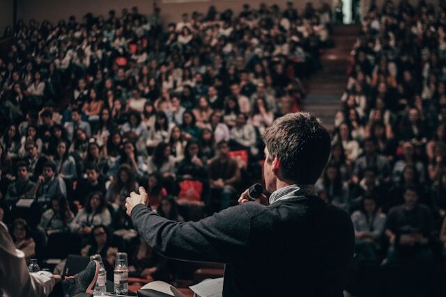 Listening to a TED talk and getting inspired in life and career.
