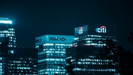 Bank buildings in London