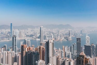 Hong Kong's beautiful and vast skyline.