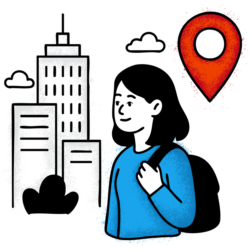Internship abroad illustration