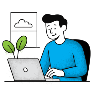 Remote intern illustration