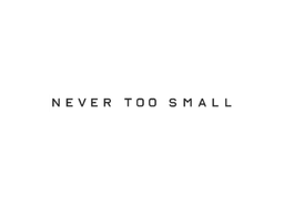 Never Too Small