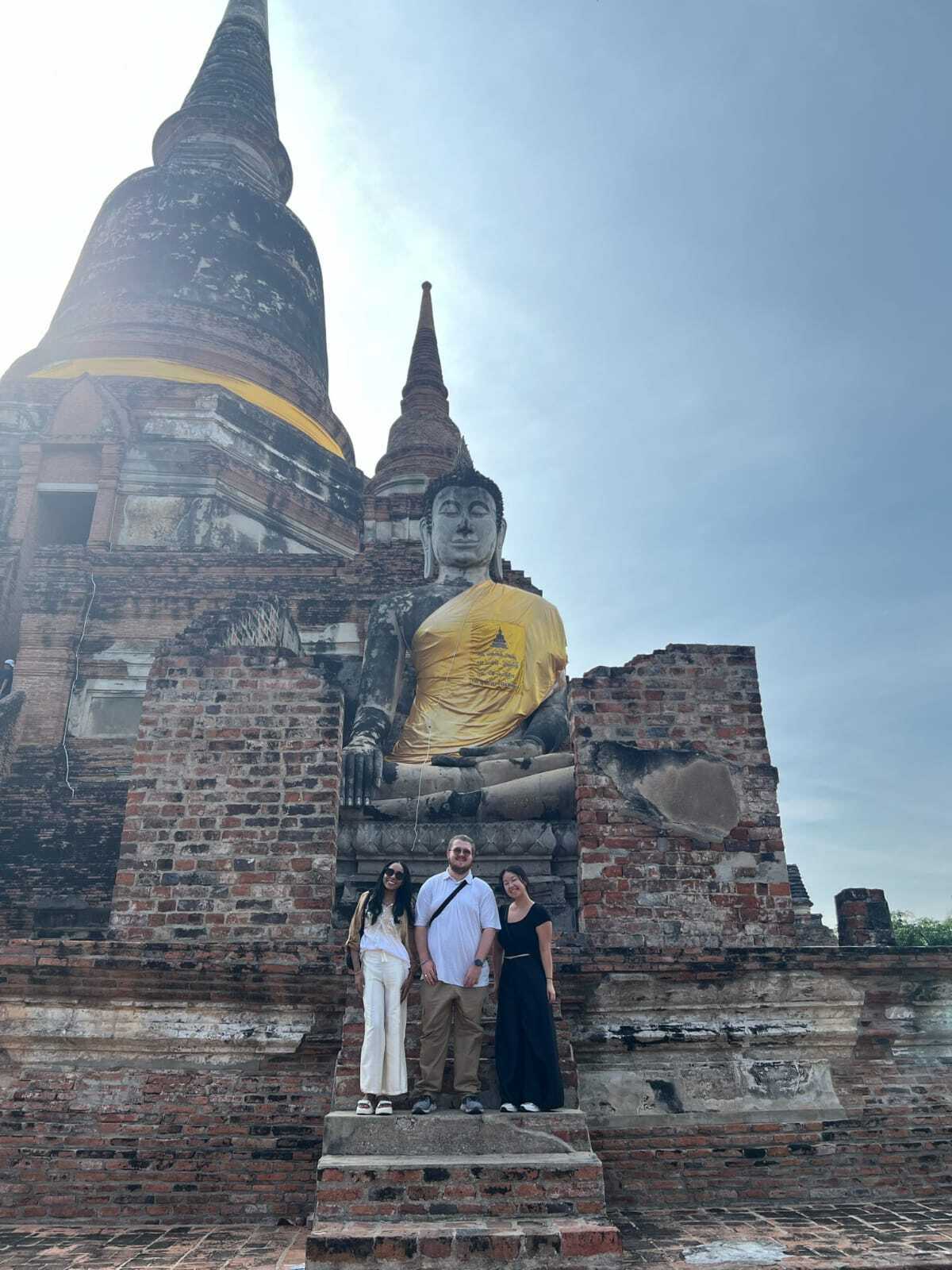 Exploring temples in Bangkok during an IT internship