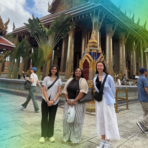 Visiting temples during a business internship in Bangkok