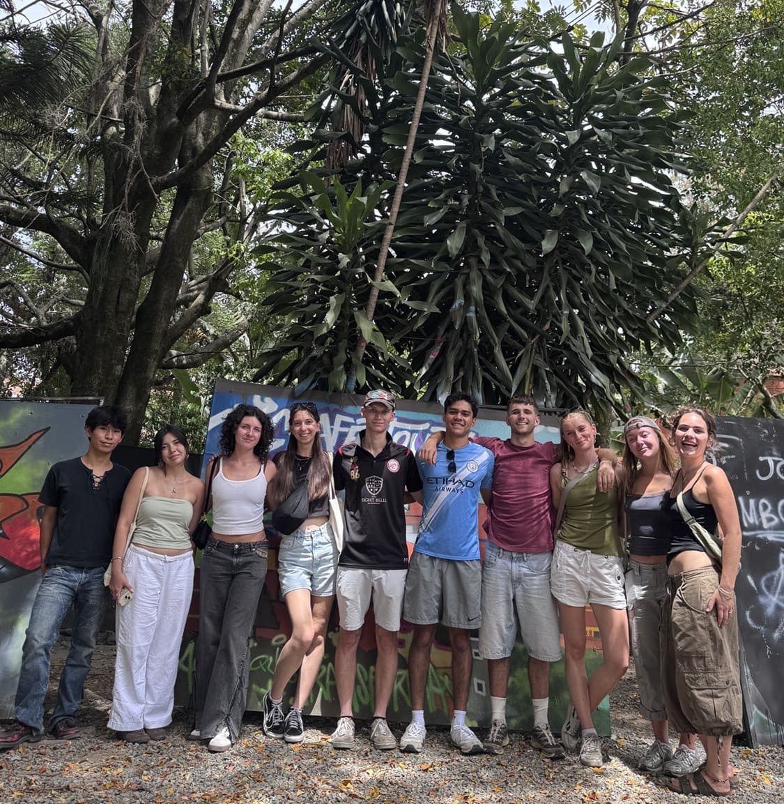 Meeting other interns during a finance internship in Colombia