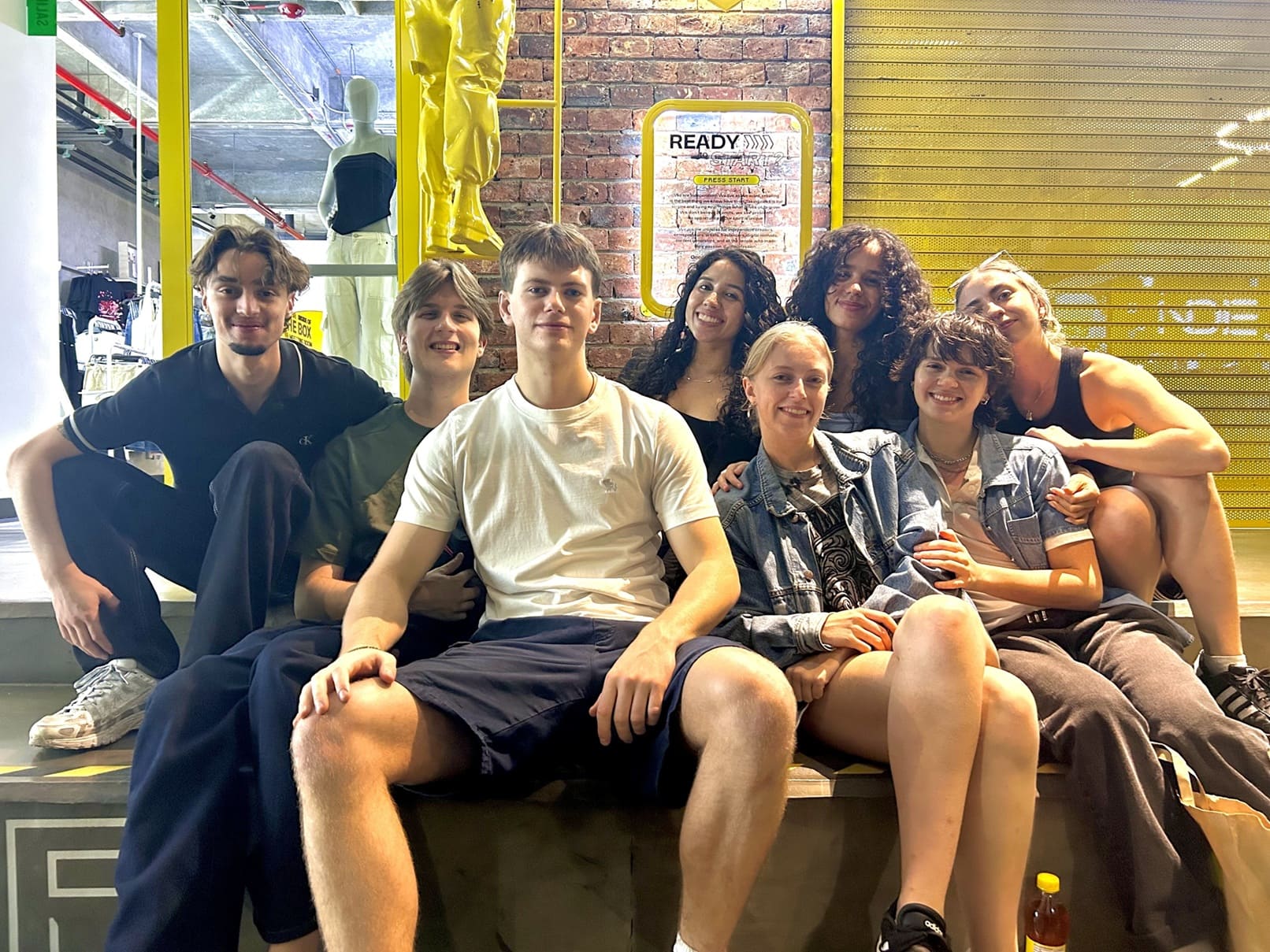 Spending time with other interns during an IT internship in Colombia
