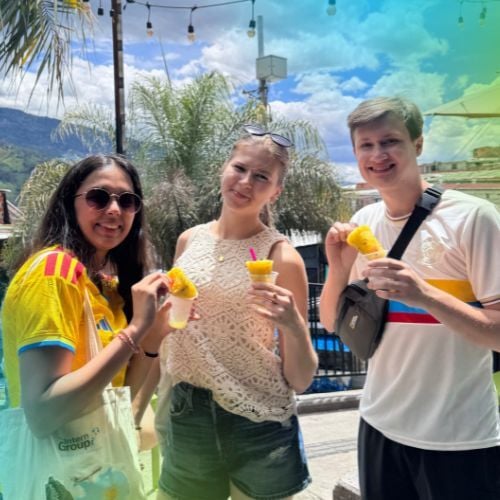 On an exotic fruit tour during a business internship in Colombia