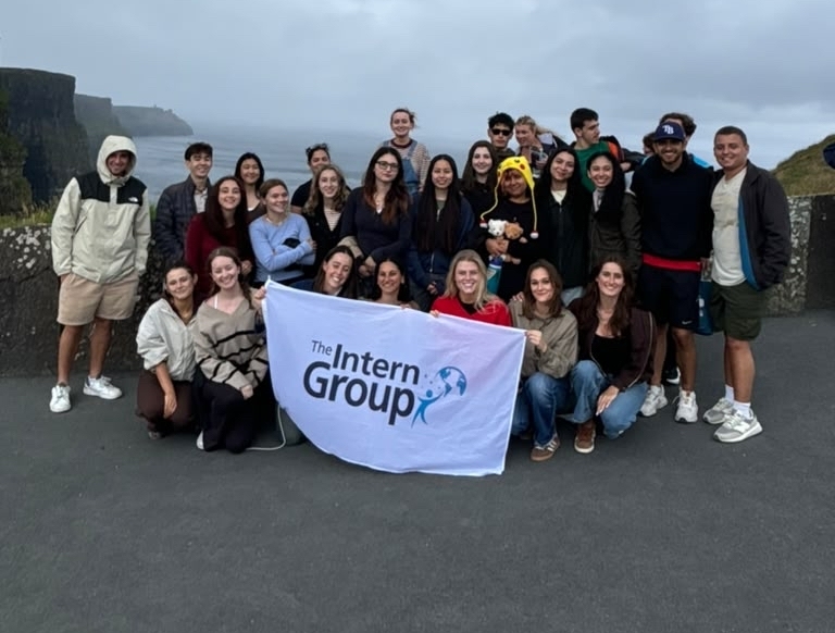 Interns in Dublin during an IT internship