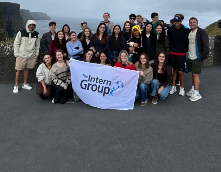 TIG interns exploring Dublin during a marketing internship in Ireland