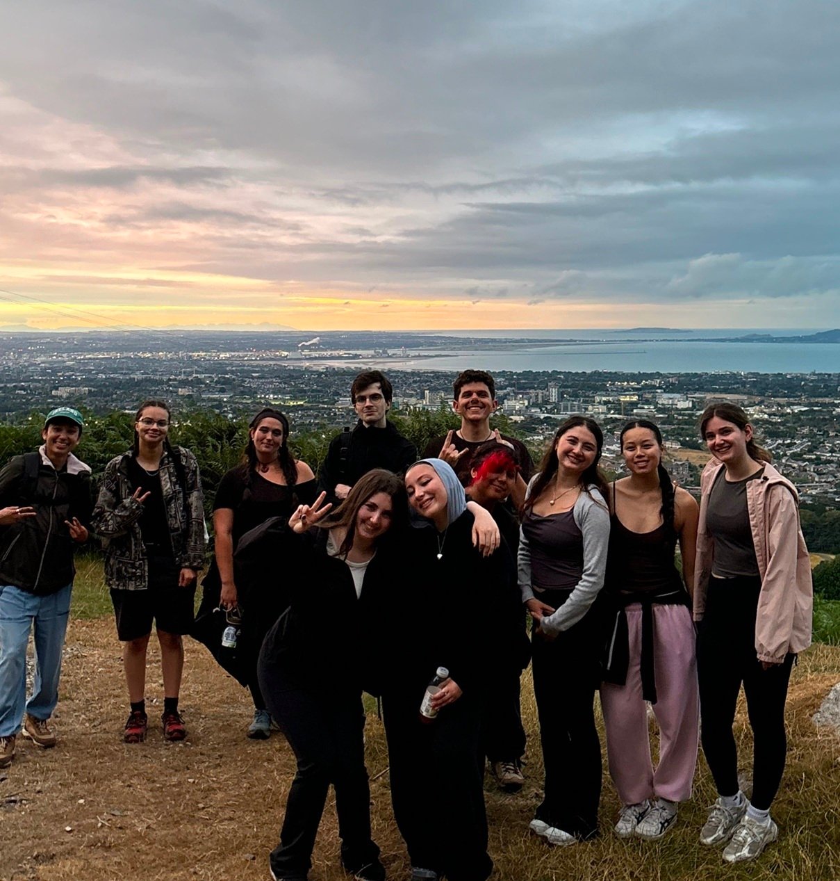 Watching the sunset in Dublin during a business internship in Ireland