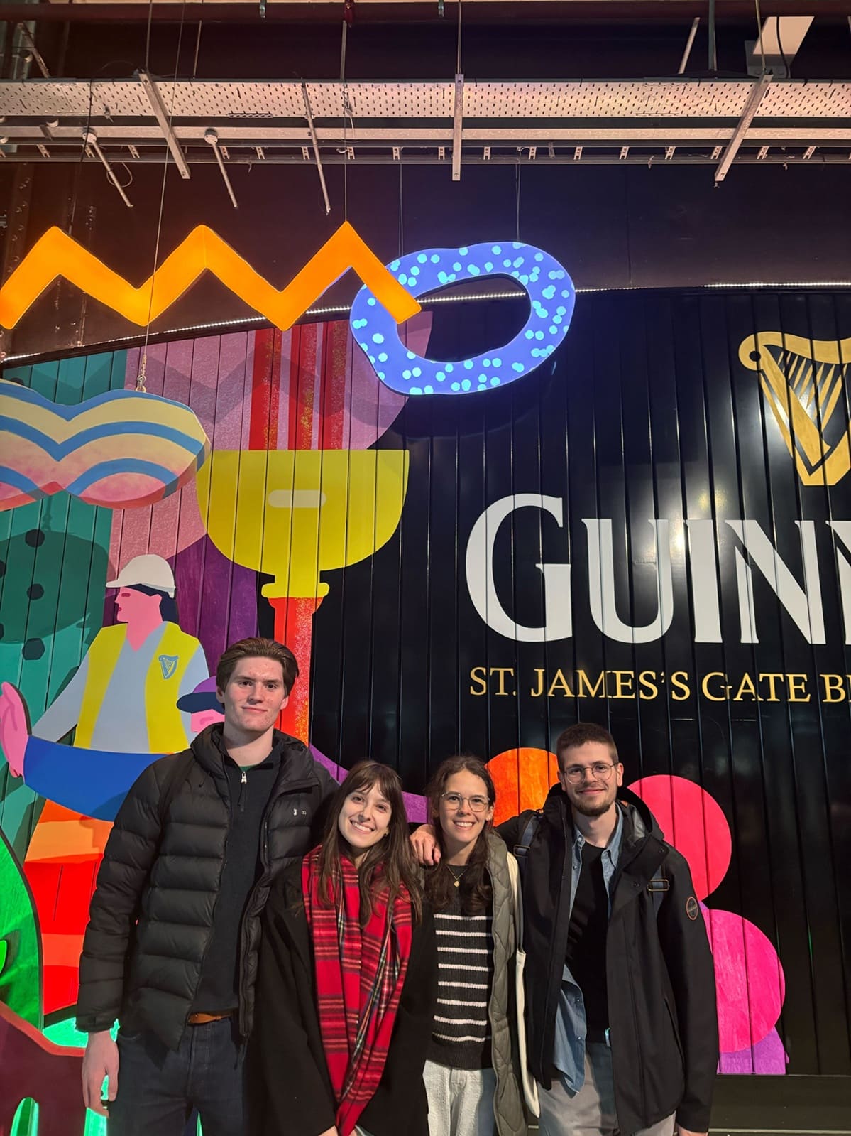 Visiting the Guinness factory in Dublin during a business internship in Ireland