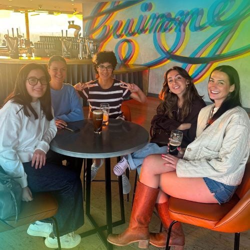 Visiting the Guinness storehouse during an internship in Dublin