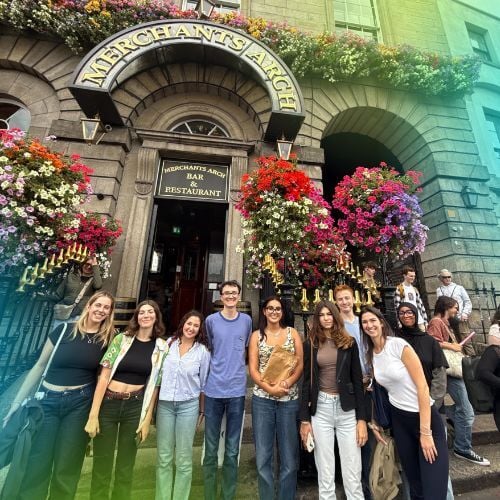 Visiting Merchant's Arch during a PR internship in Dublin