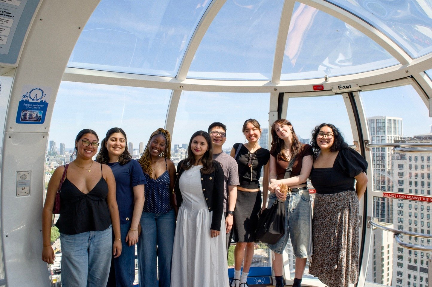 Visiting the London Eye during a marketing internship in London