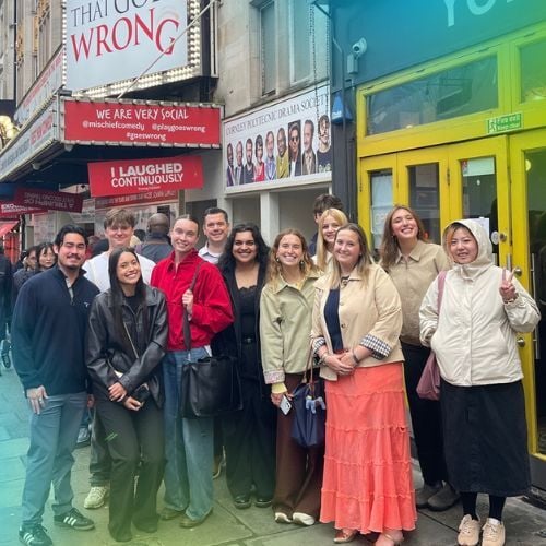 Going to the theater after work during a marketing internship in the UK