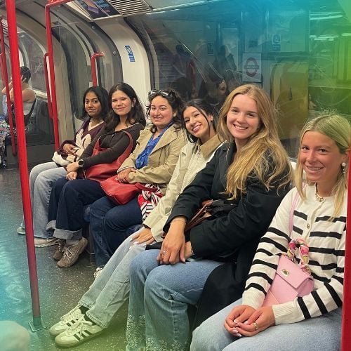 Riding the Tube during a business internship in the UK
