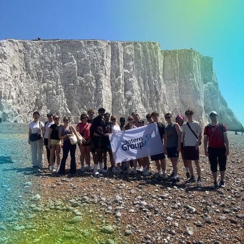 Going on a hike at Seven Sisters at the weekend during a PR internship in London