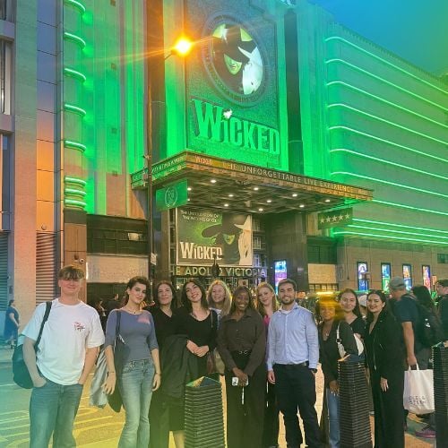 Going to see Wicked in the West End during a theater internship in London