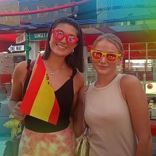 TIG interns exploring Madrid during an IT internship in Spain