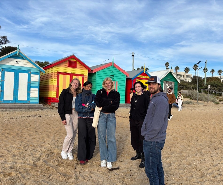 Spending a day at the beach during a film internship in Melbourne