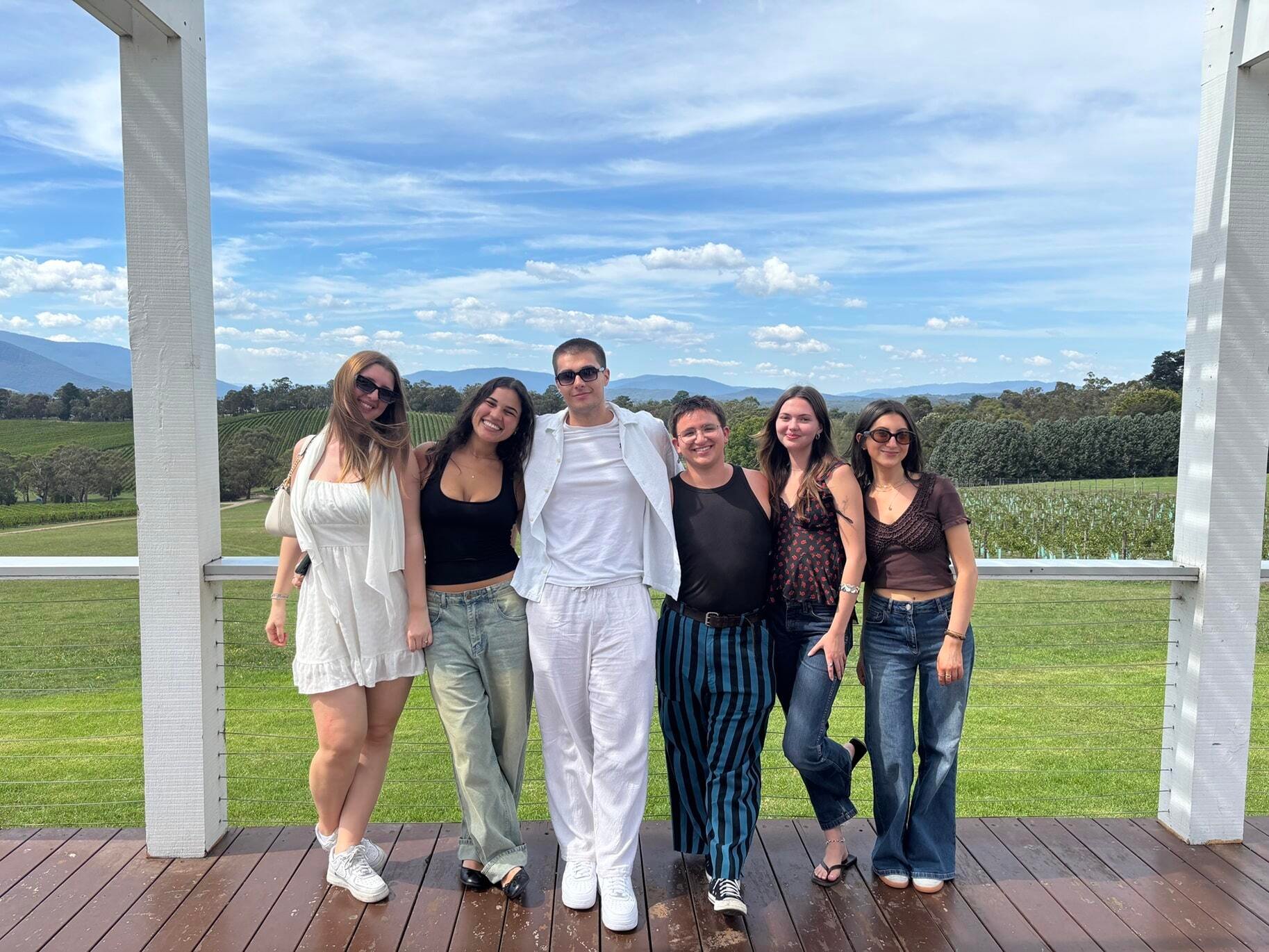 Going on a Vineyard tour during a Melbourne marketing internship.