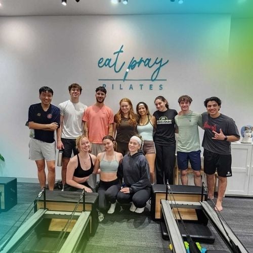 Going to a pilates class during a film internship in Australia