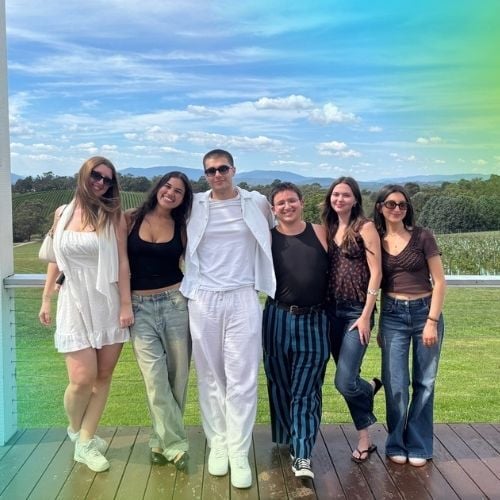 Going on a vineyard tour during a finance internship in Australia